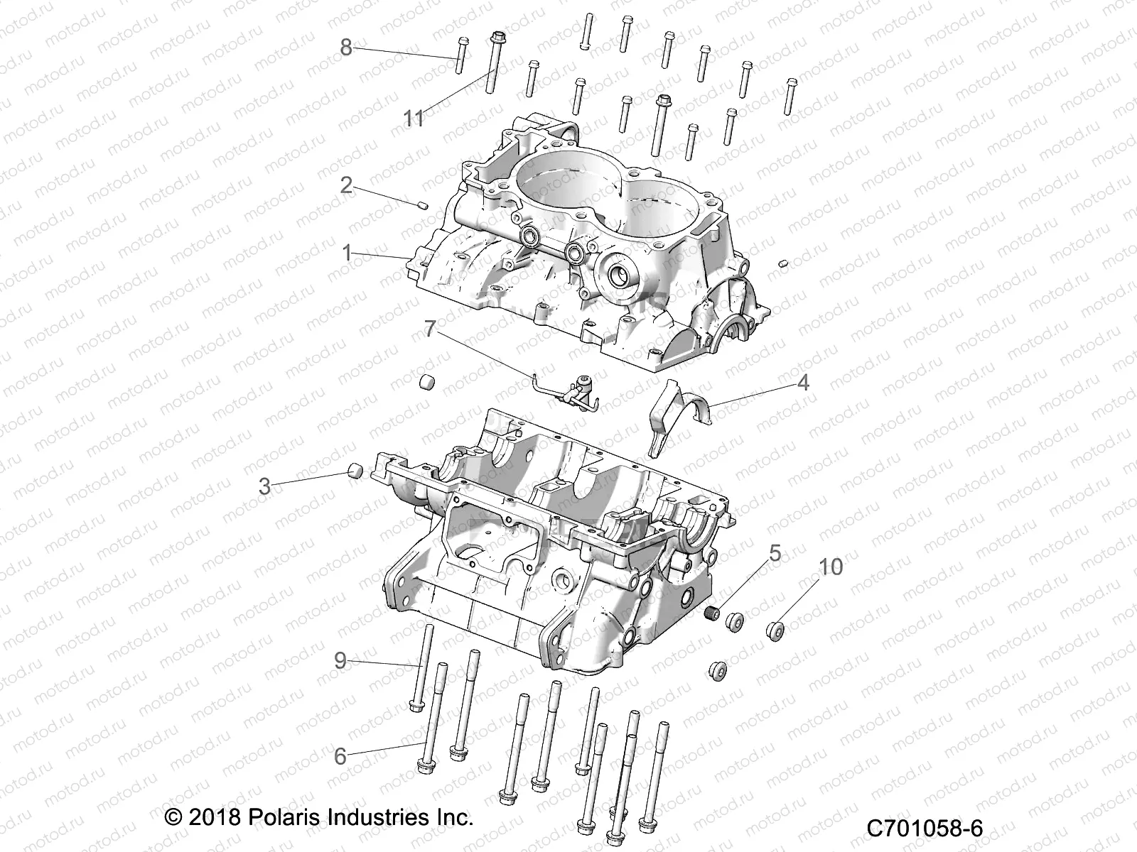 ENGINE | ENGINE, CRANKCASE - Z20PAL92AG/AP/BG/BP/LG/G92AG/AP/LG (C701058-6)