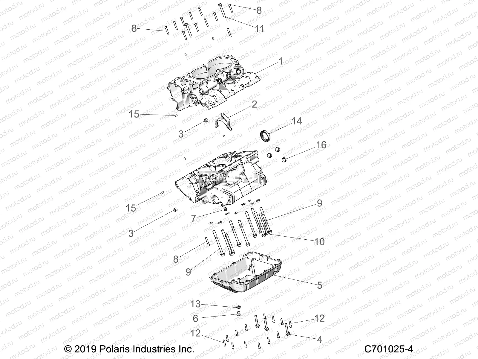 ENGINE | ENGINE, CRANKCASE - Z22ASA87A2(C701025-4)