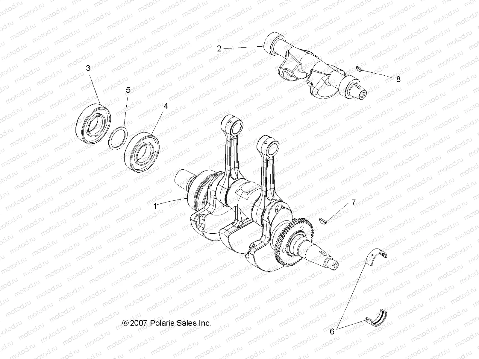 ENGINE | ENGINE, CRANKSHAFT and BALANCE SHAFT - A12MH76FF (49ATVCRANKSHAFT08SP800EFI)