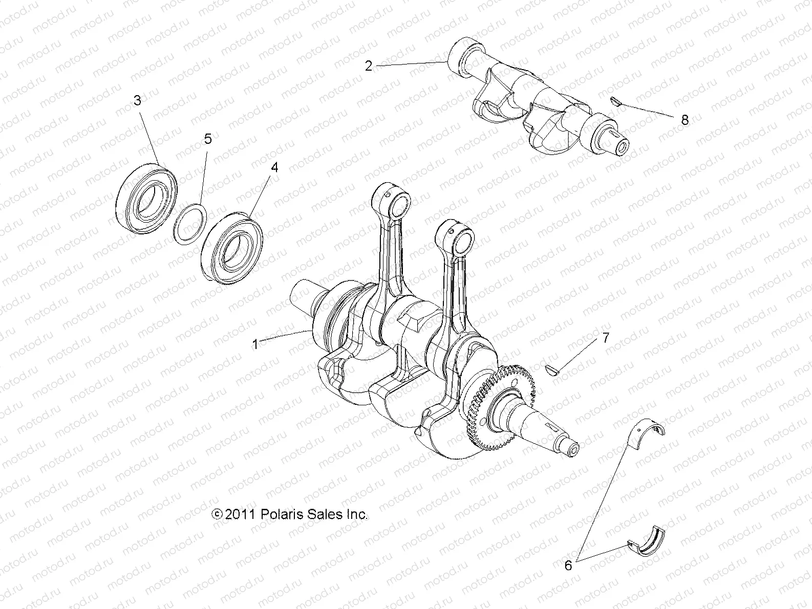 ENGINE | ENGINE, CRANKSHAFT and BALANCE SHAFT - A15S6A76FA (49ATVCRANKSHAFT12SP6X6)