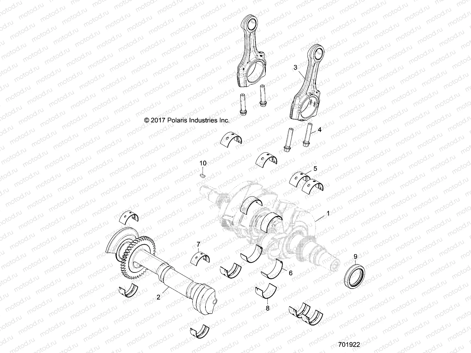 ENGINE | ENGINE, CRANKSHAFT AND BEARINGS - Z20P4E92AC/BC (701922)