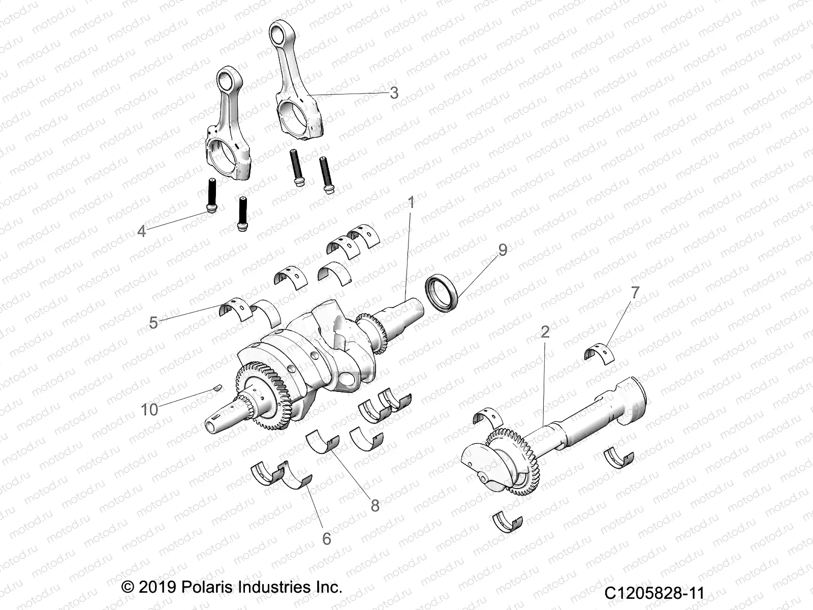 ENGINE | ENGINE, CRANKSHAFT AND BEARINGS - Z23G4C92AL/BL (C1205828-11)
