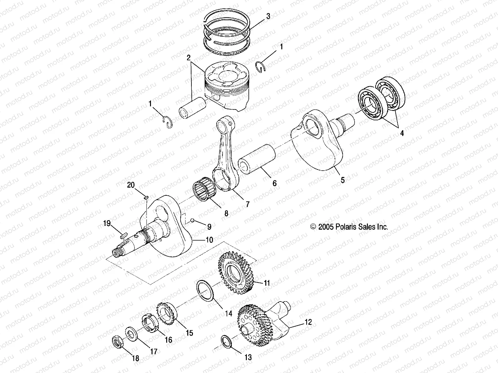 ENGINE | ENGINE, CRANKSHAFT and PISTON - A07BG50AA/FA (4999201549920154C13)
