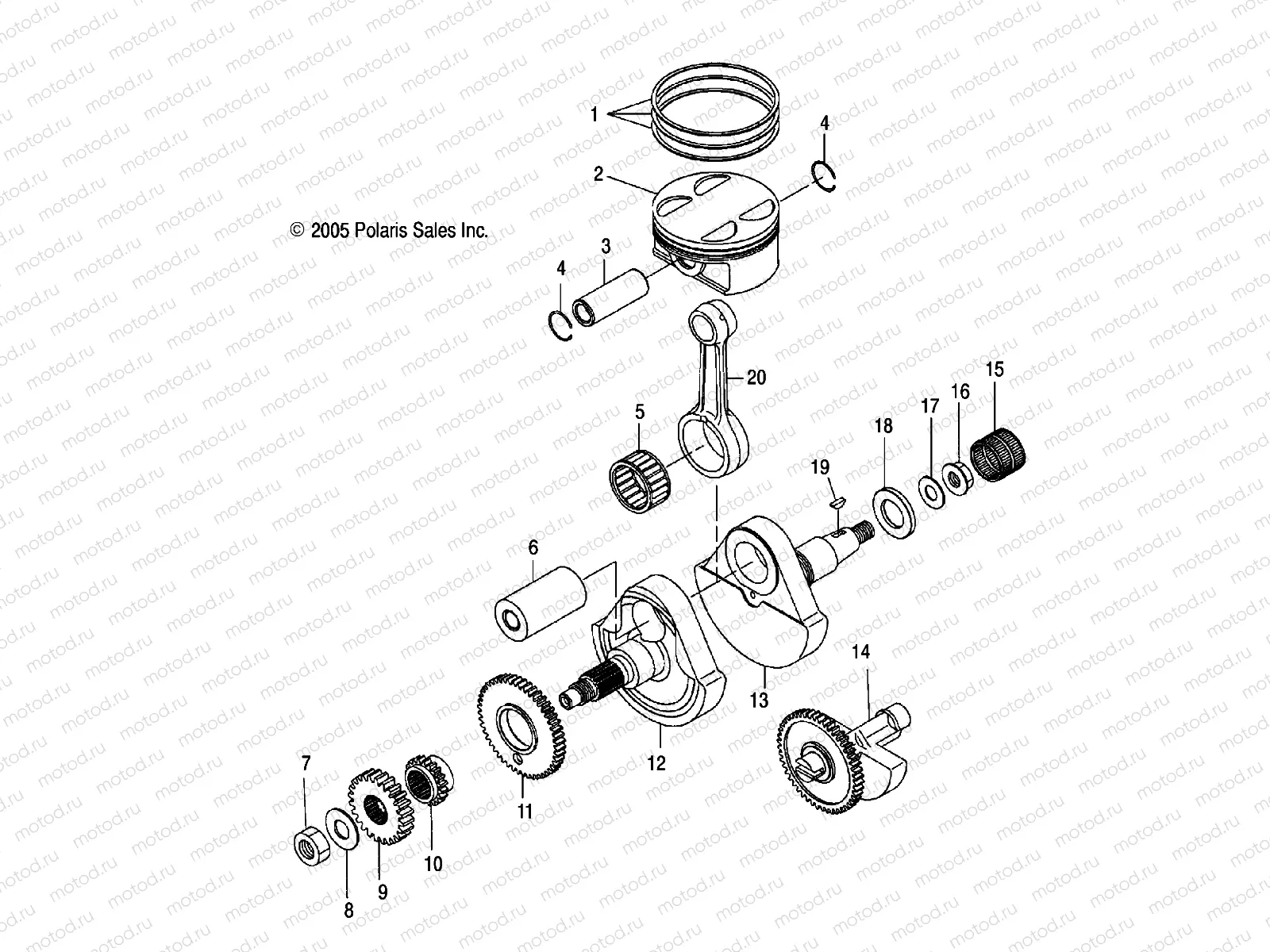 ENGINE | ENGINE, CRANKSHAFT and PISTON - A07GP50AA/AB (4999201899920189D02)