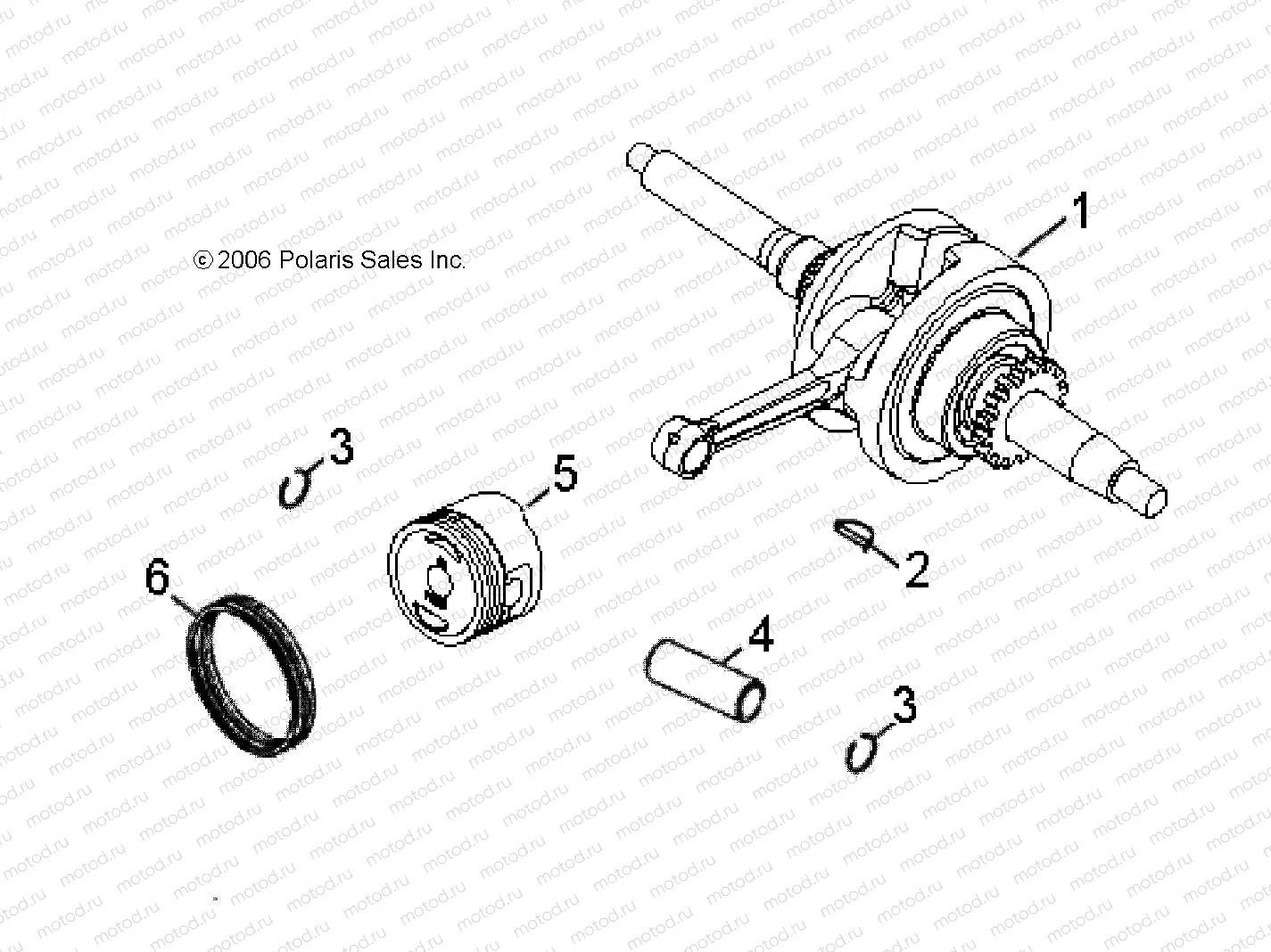 ENGINE | ENGINE, CRANKSHAFT and PISTON - A07KA09AA/AB/AD (49ATVCRANKSHAFT07OTLW90)