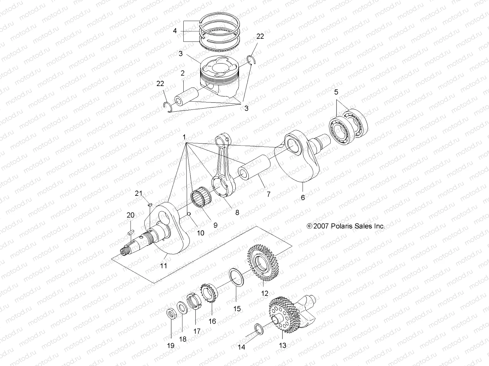 ENGINE | ENGINE, CRANKSHAFT and PISTON - A11MH50AX/AZ (49ATVCRANKSHAFT08SP500)