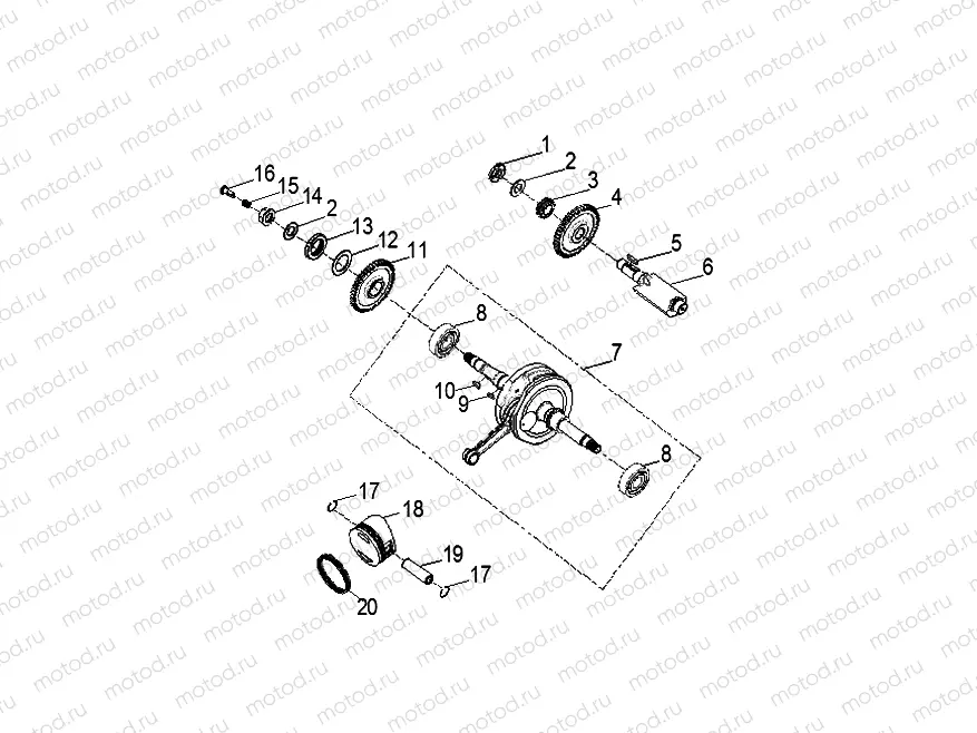 ENGINE | ENGINE, CRANKSHAFT and PISTON - A16YAP20AF (A00035)