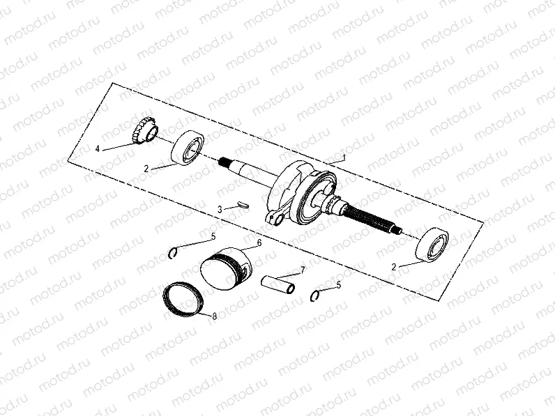 ENGINE | ENGINE, CRANKSHAFT and PISTON - A19YAK05B7/B6/N7/N6 (A00047)