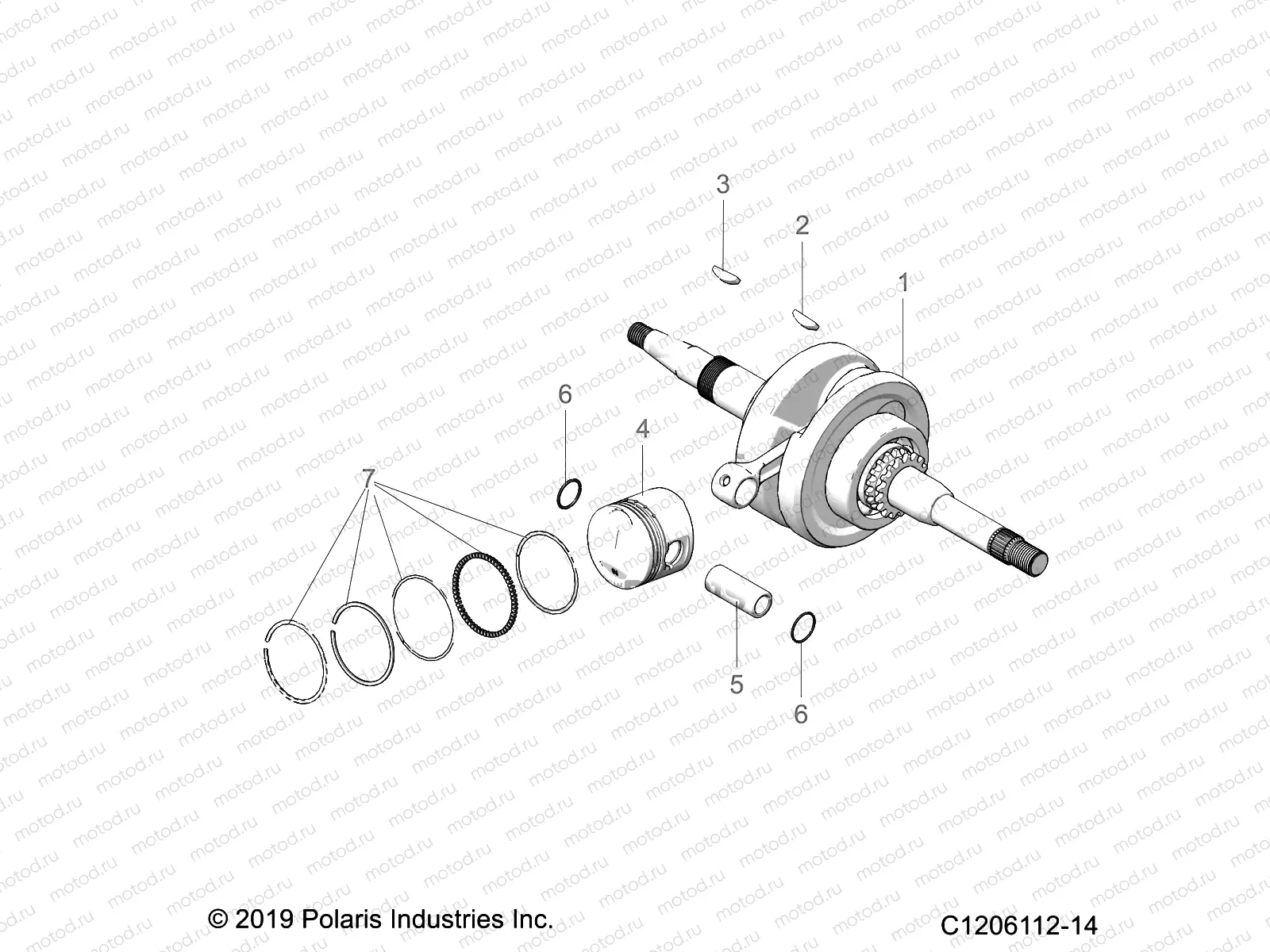 ENGINE | ENGINE, CRANKSHAFT AND PISTON - A23HBE07N2 (C1206112-14)