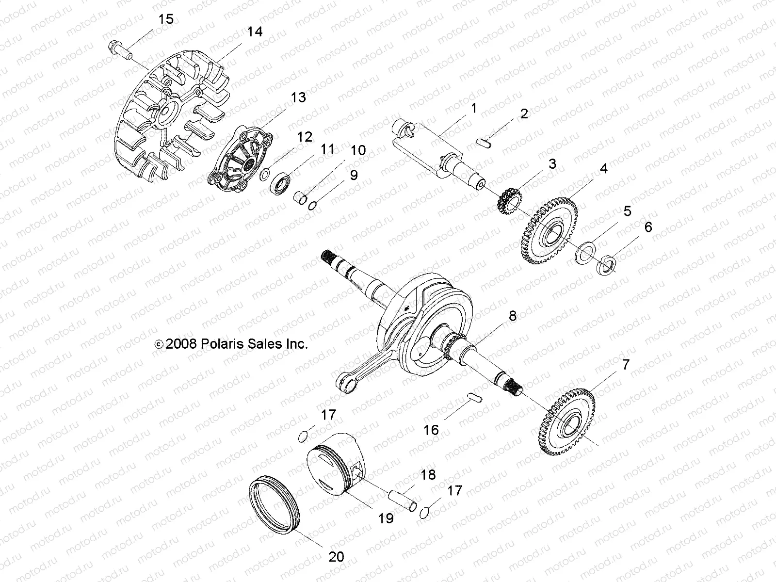 ENGINE | ENGINE, CRANKSHAFT and PISTON - R11VA17AA (49RGRPISTON09RZR170)