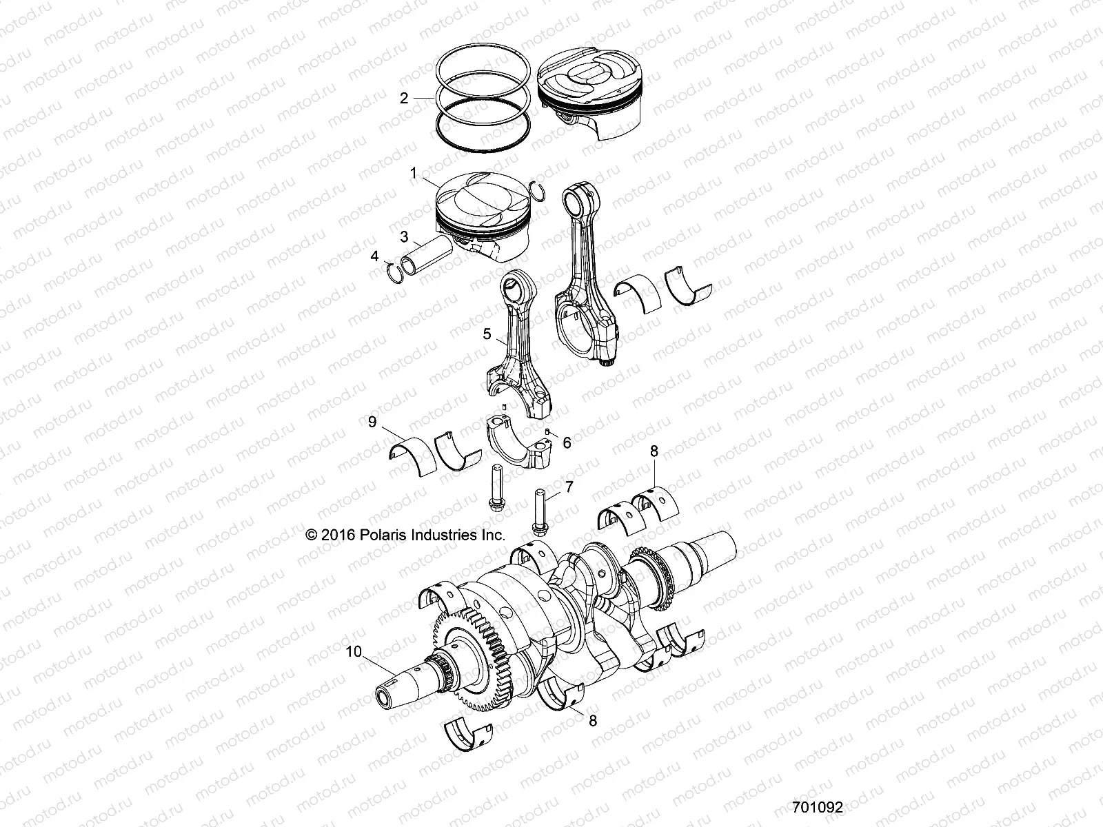 ENGINE | ENGINE, CRANKSHAFT and PISTON - Z17VBS87C2/CB/E87F2 (701092)
