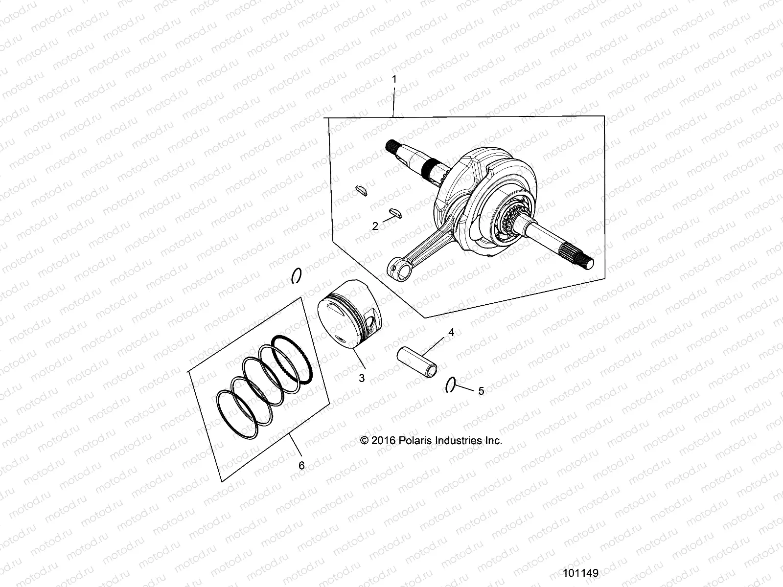 ENGINE | ENGINE, CRANKSHAFT, CONNECTING ROD AND PISTON - A17HAA15N7