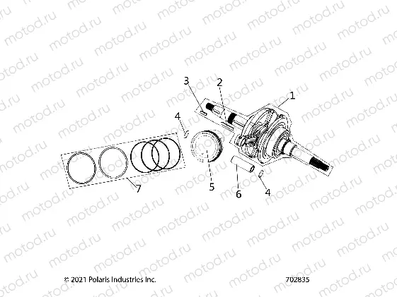 ENGINE | ENGINE, CRANKSHAFT, CONNECTING ROD AND PISTON - Z23HCB18A2/B2 (702835)
