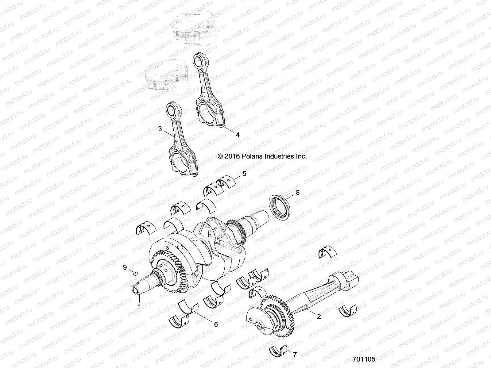 ENGINE | ENGINE, CRANKSHAFT - G20GAE99F2/EFS/BFM/BCM/SFS/SC2 (701105)