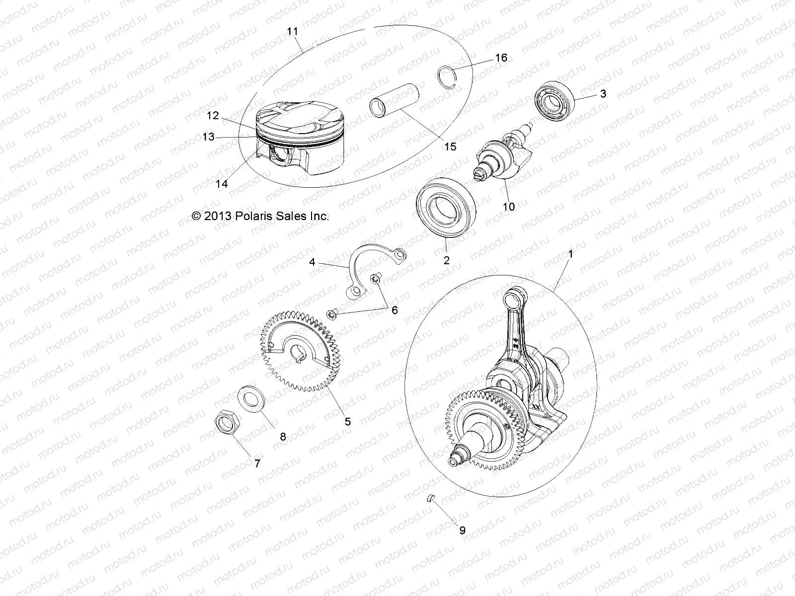 ENGINE | ENGINE, CRANKSHAFT, PISTON AND BALANCE SHAFT - A14BH33FJ (49ATVCRANKSHAFT14SP325)