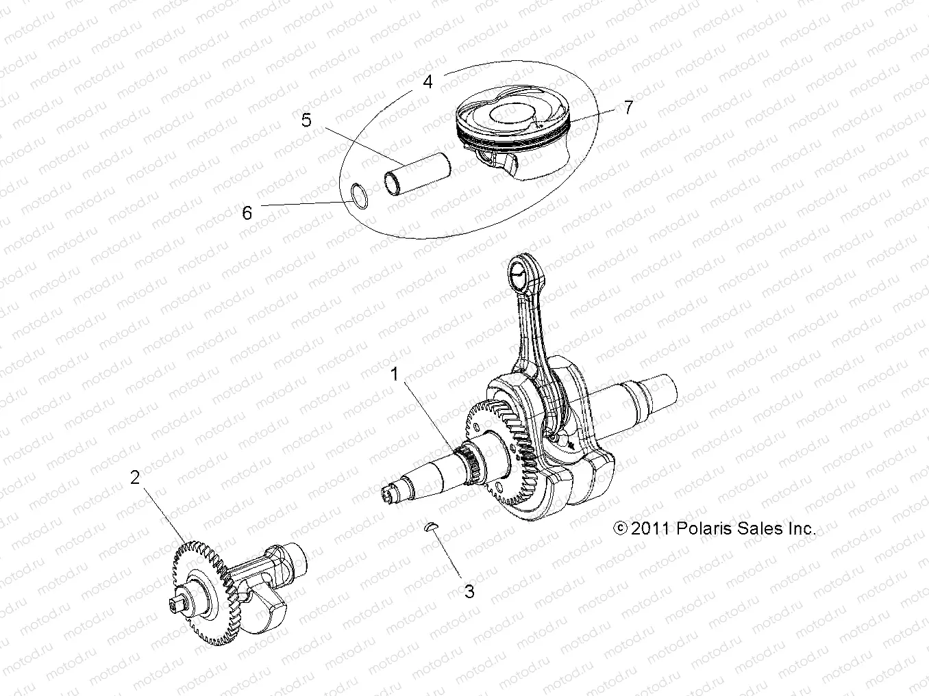 ENGINE | ENGINE, CRANKSHAFT, PISTON and BALANCE SHAFT - R21MAE57D7 (49RGRPISTON12RZR570)