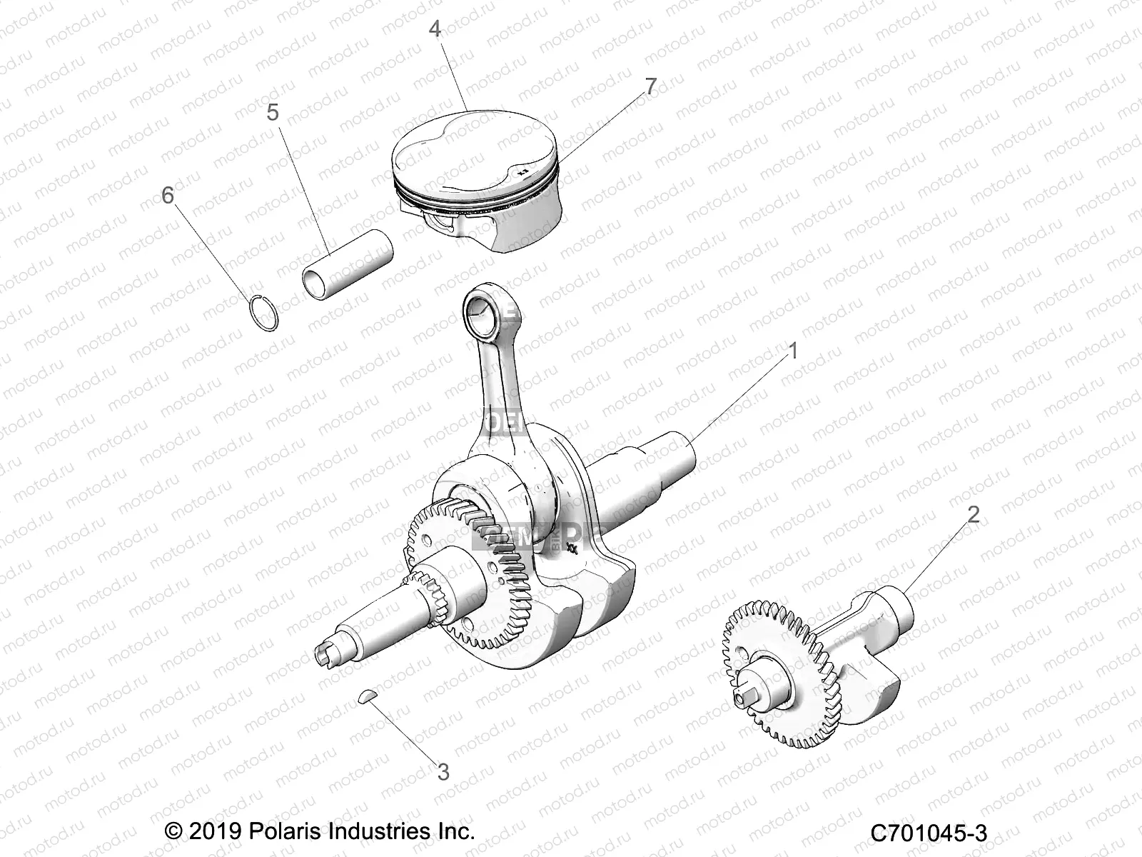 ENGINE | ENGINE, CRANKSHAFT, PISTON AND BALANCE SHAFT - Z22CHA57A2/K2 (C701045-3)