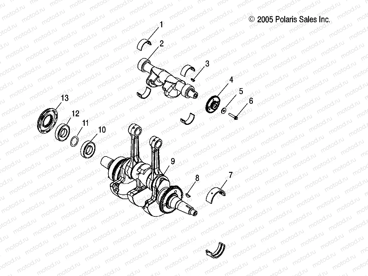 ENGINE | ENGINE, CRANKSHAFT - R14RH76AA/76AC/7EAZ (4999202259920225D11)
