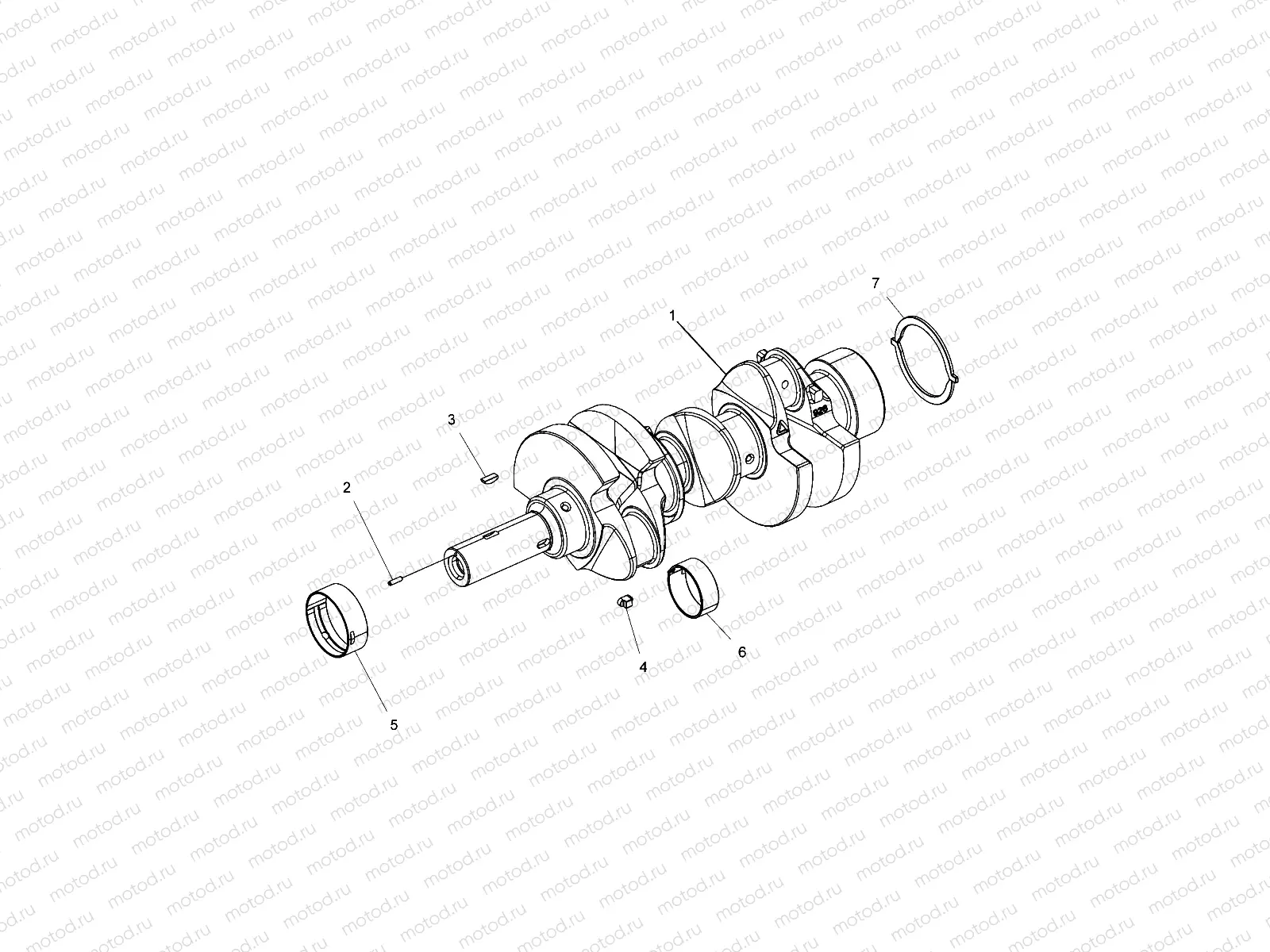 ENGINE | ENGINE, CRANKSHAFT - R17B1PD1AA/2P (49BRUTUSCRANKSHAFT15DSL)