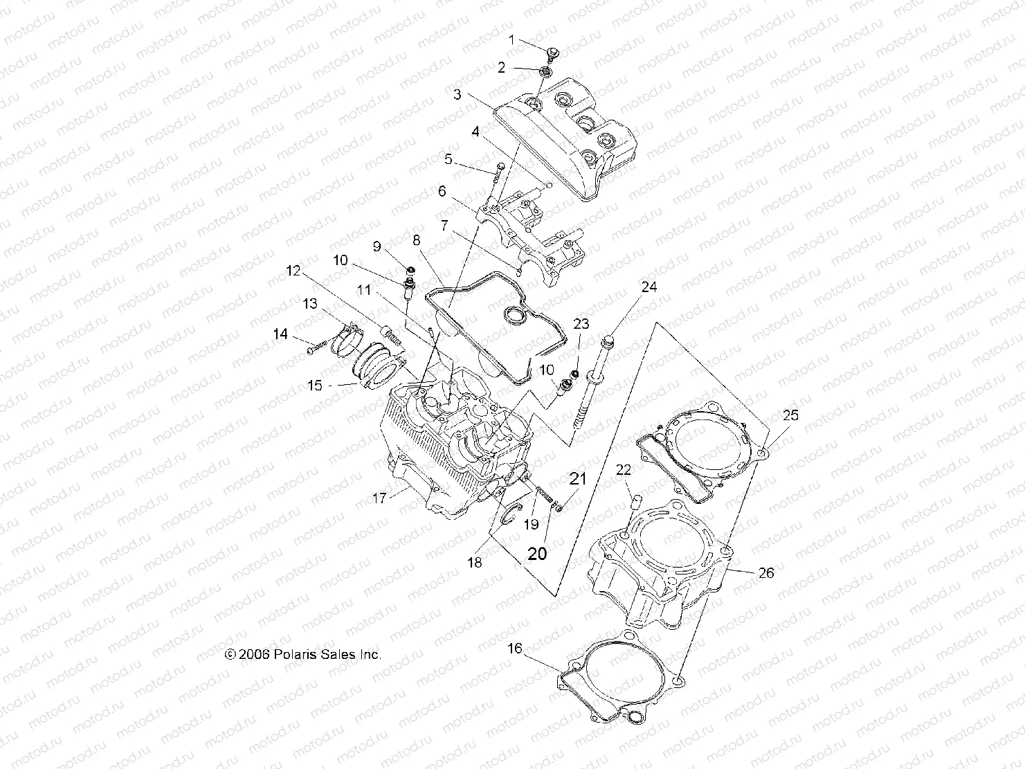 ENGINE | ENGINE, CYLINDER - A07GJ50AA/AB/AC (49ATVCYLINDERPRED500)