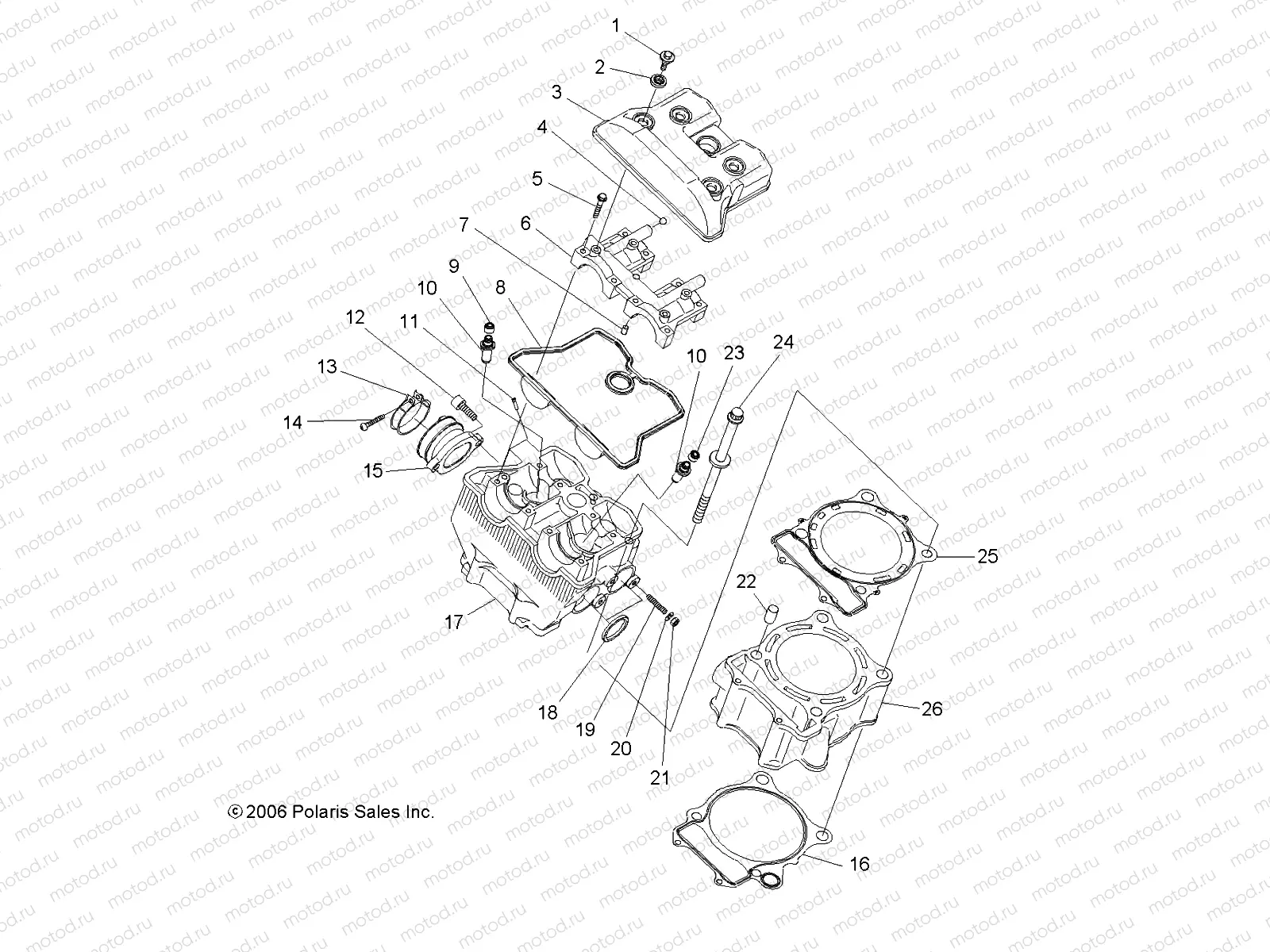 ENGINE | ENGINE, CYLINDER - A07GP50AA/AB (49ATVCYLINDEROUTLAW)