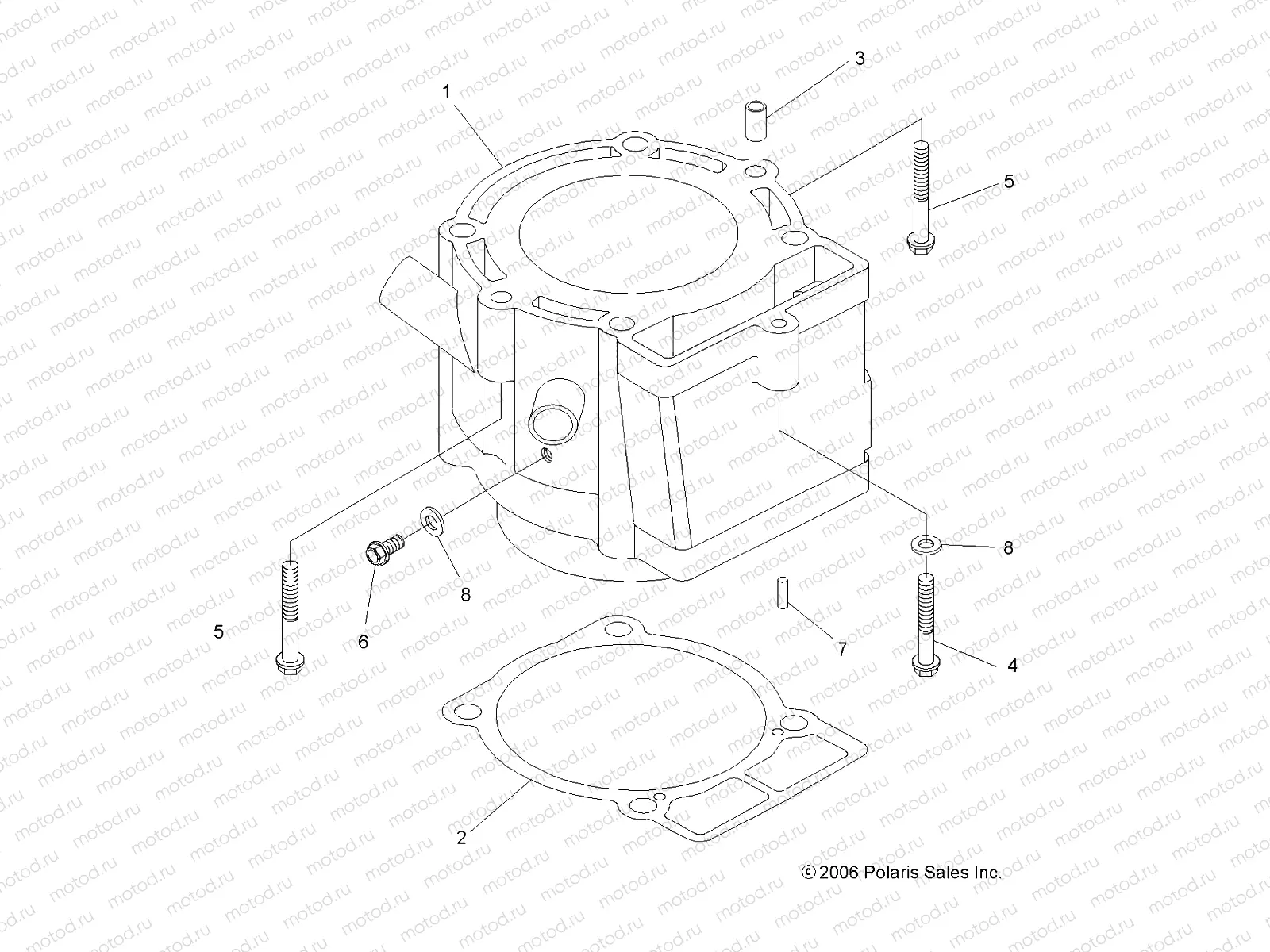 ENGINE | ENGINE, CYLINDER - A08GP52AA (49ATVCYLINDER07OUT525)