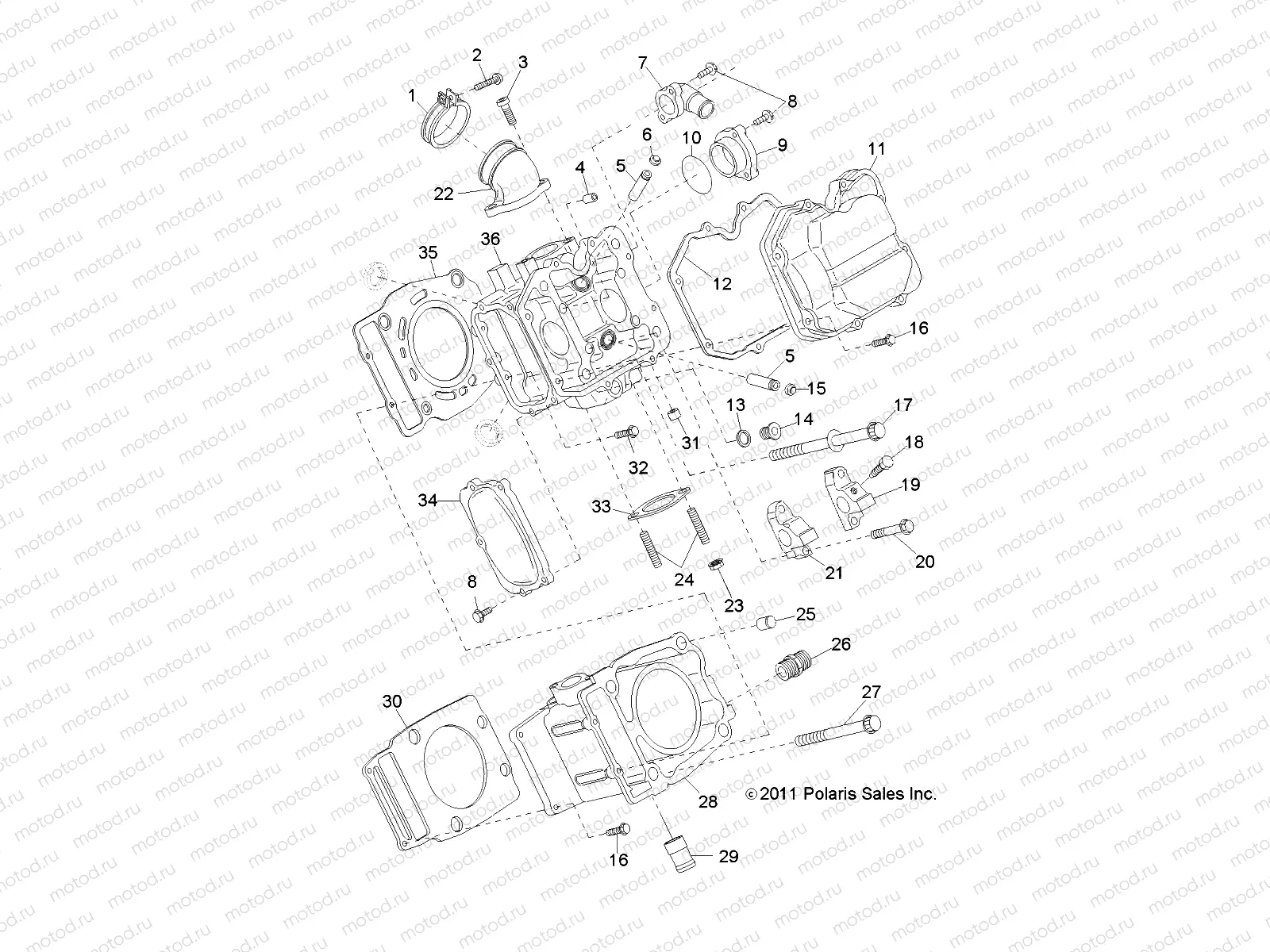 ENGINE | ENGINE, CYLINDER - A12MH46AF/AX/AZ (49ATVCYLINDER12SP400)