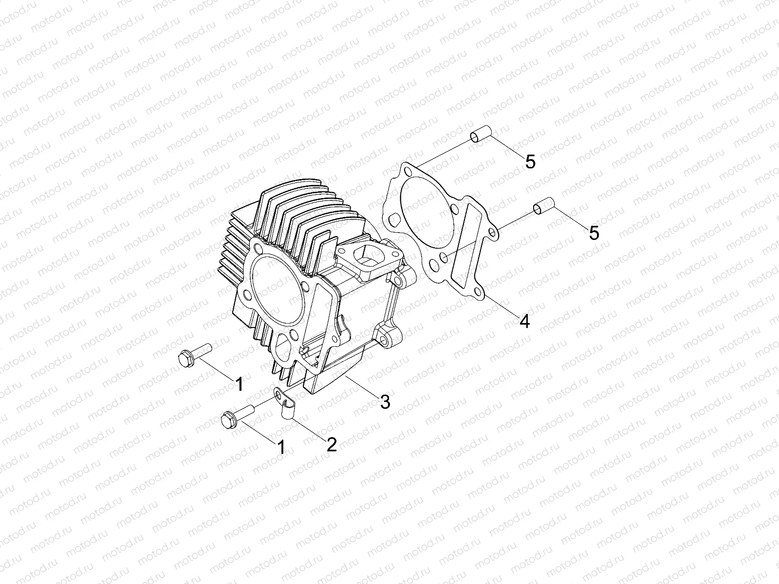 ENGINE | ENGINE, CYLINDER - A16YAK09AF (49ATVCYLINDER07OTLW90)