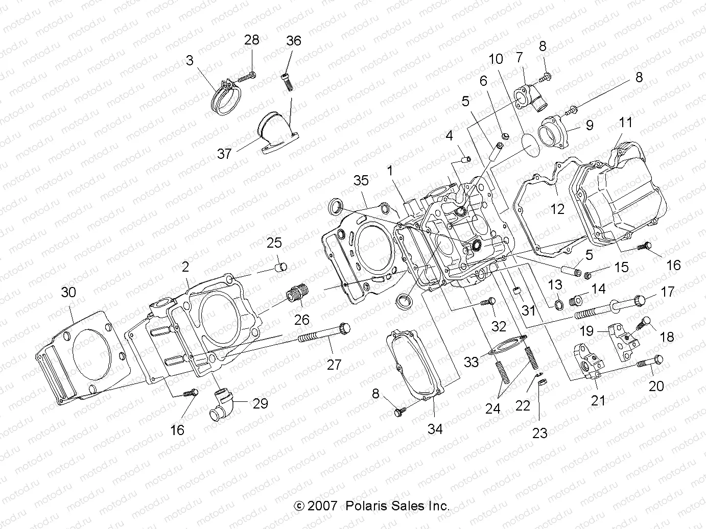 ENGINE | ENGINE, CYLINDER and HEAD - A08LH46AQ/AX/AZ (49ATVCYLINDER08SP400)