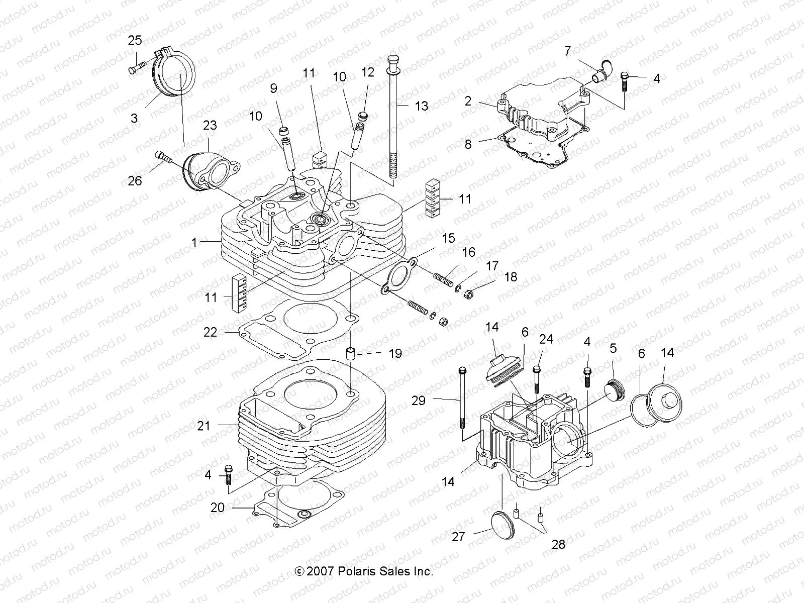 ENGINE | ENGINE, CYLINDER and HEAD - A11EA32FA (49ATVCYLINDER08TB)