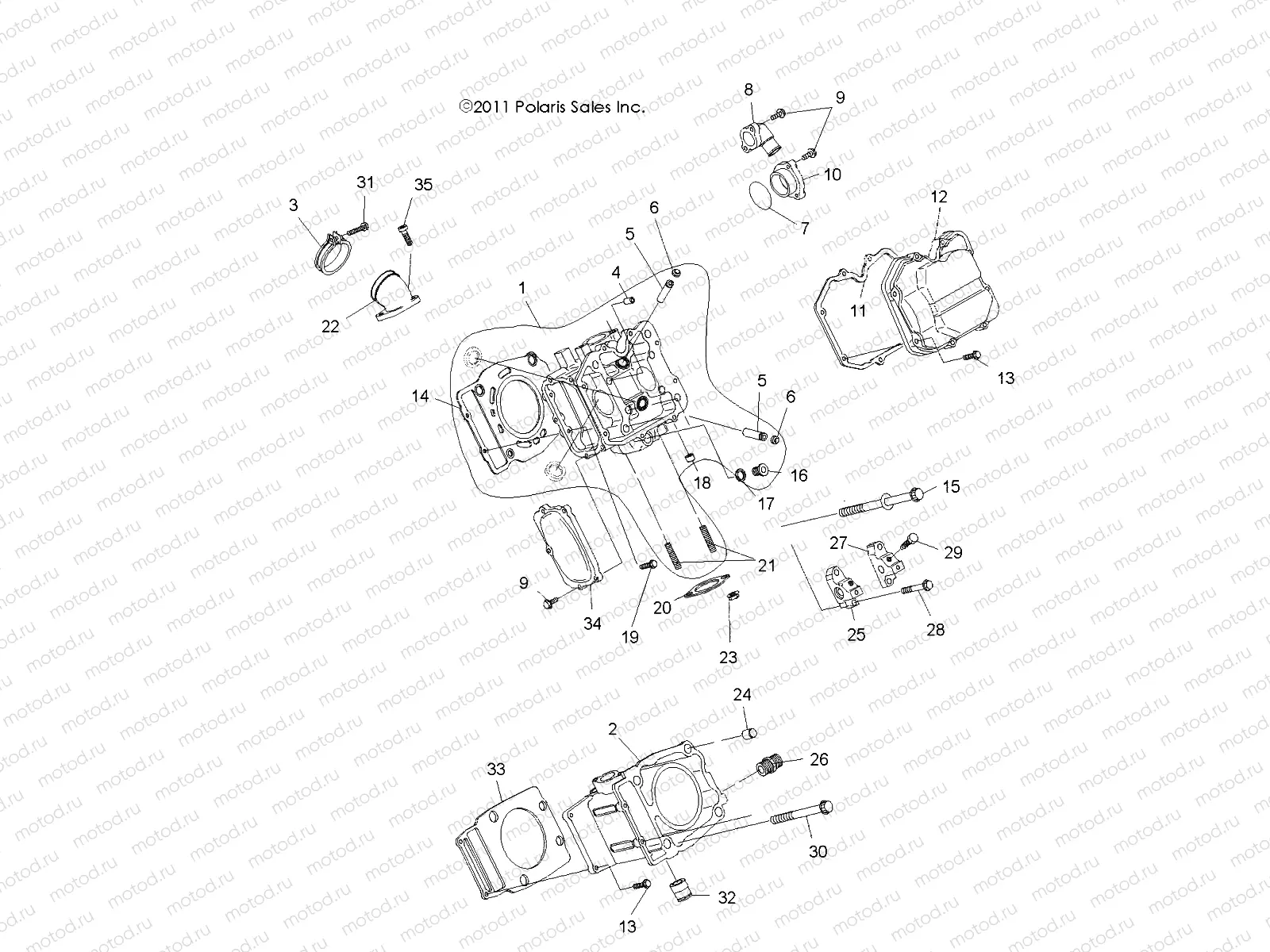 ENGINE | ENGINE, CYLINDER and HEAD - A12NG50FA (49ATVCYLINDER12SCRAM)