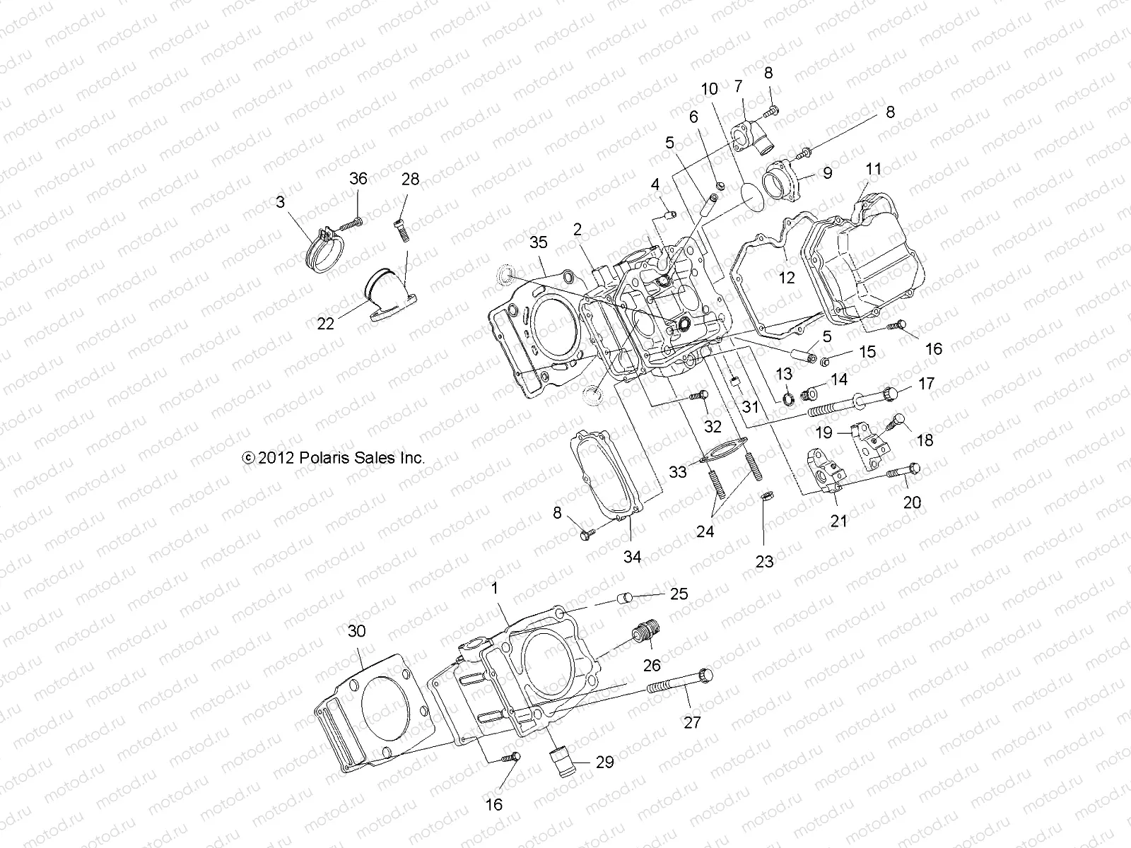 ENGINE | ENGINE, CYLINDER and HEAD - A13MH50FF/FJ/FU (49ATVCYLINDER12SP500F)