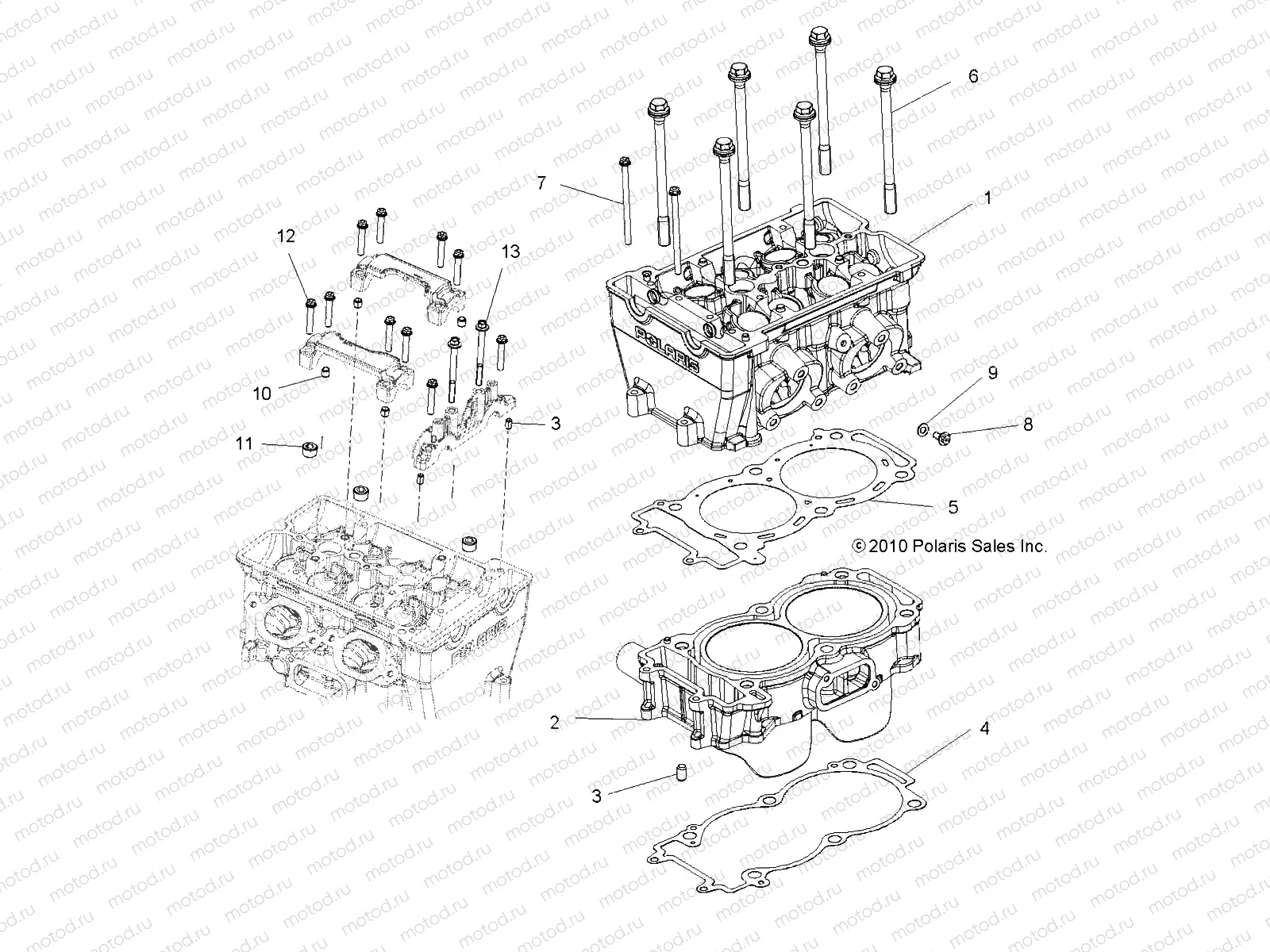 ENGINE | ENGINE, CYLINDER and HEAD - R13XT87AA/9EAK (49RGRCYLINDER11RZR875)