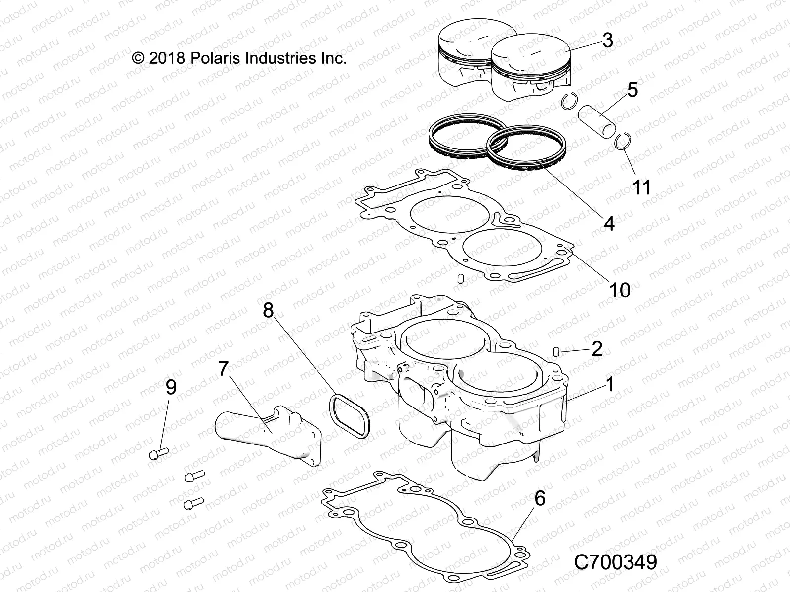 ENGINE | ENGINE, CYLINDER AND PISTON - R20RSU99AA/AX/A9/AP (C70349)