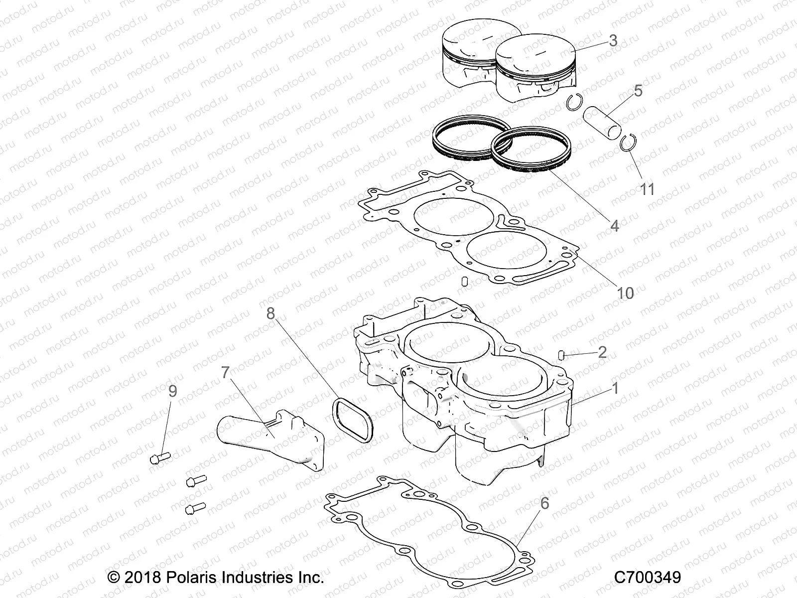 ENGINE | ENGINE, CYLINDER AND PISTON - R21RSE99NP (C700349)