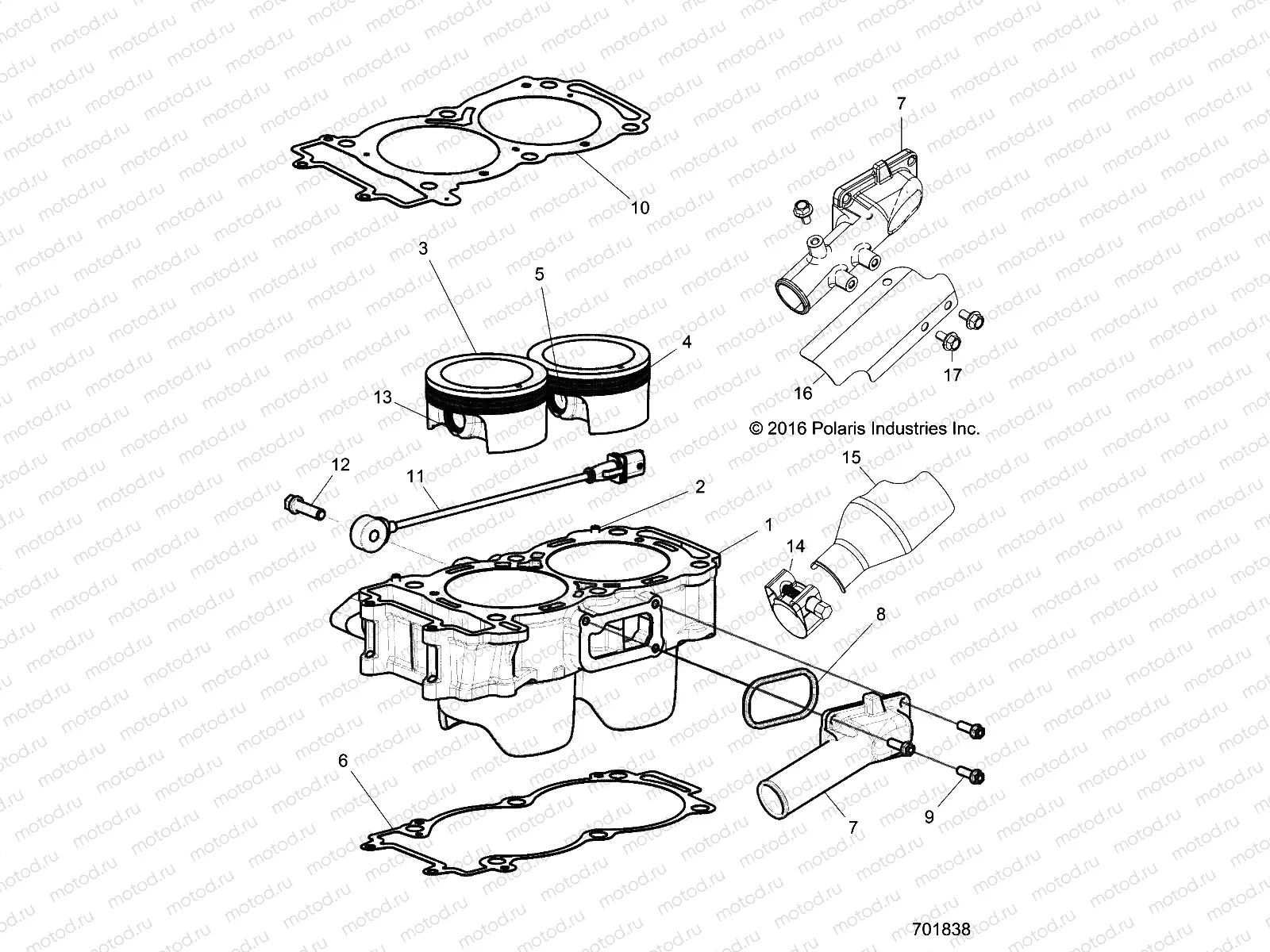 ENGINE | ENGINE, CYLINDER AND PISTON - Z17VDE92AK/AM/LK/AB (701838)