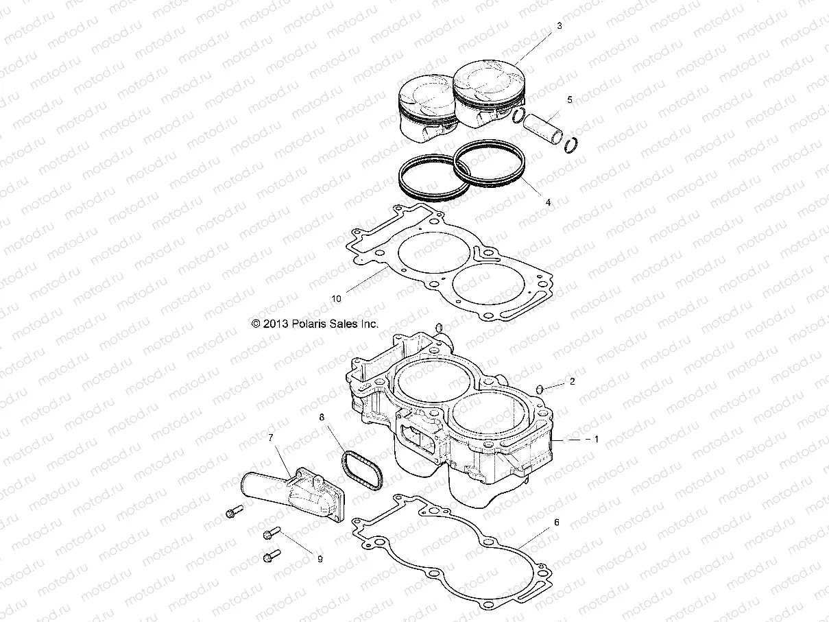 ENGINE | ENGINE, CYLINDER AND PISTON - Z17VFE99NM (49RGRCYLINDER14RZR1000)