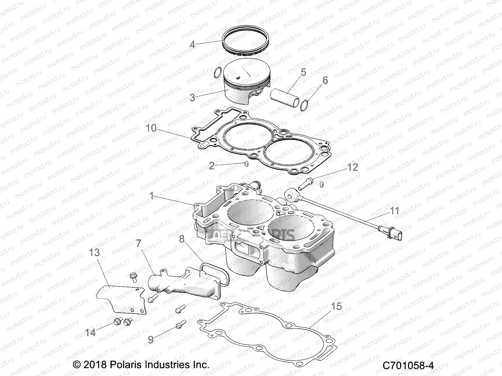 ENGINE | ENGINE, CYLINDER AND PISTON - Z20P4E92AC/BC/F92AC (C701058-4)