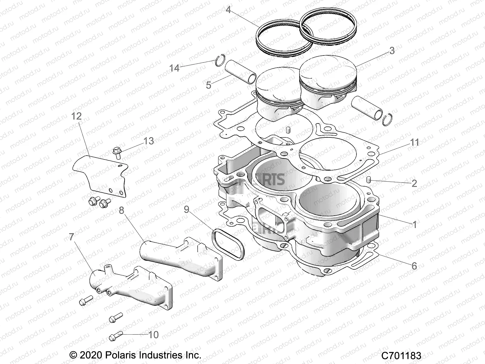ENGINE | ENGINE, CYLINDER AND PISTON - Z21N4M99AG (C701183)