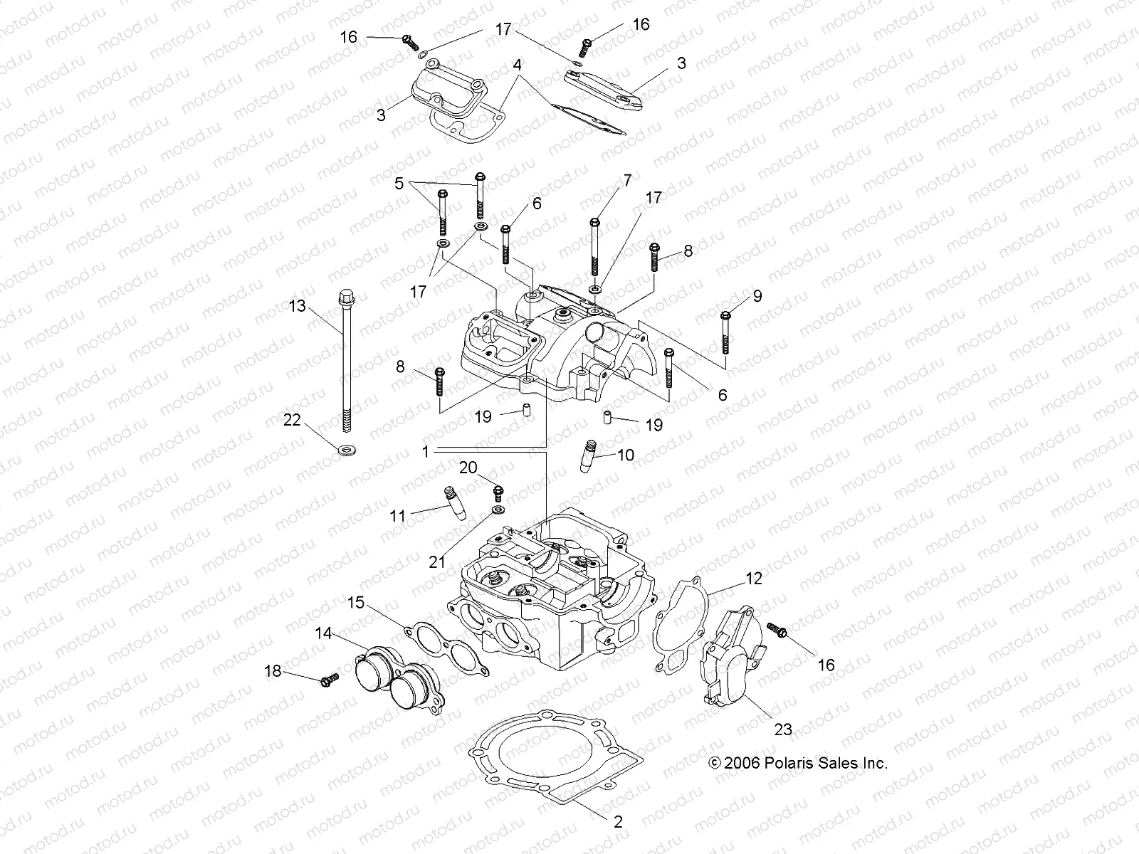 ENGINE | ENGINE, CYLINDER HEAD - A08GP52AA (49ATVCYLINDERHD07OUT525)