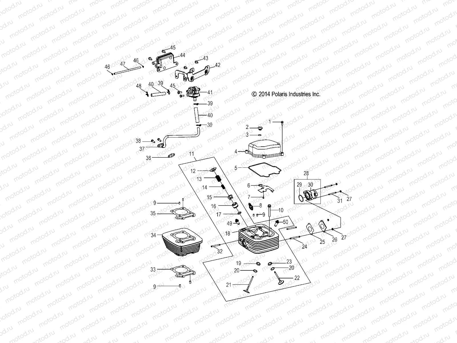 ENGINE | ENGINE, CYLINDER HEAD - A19YAP20A4/N4 (49ATVCYLINDERHD15PHX)