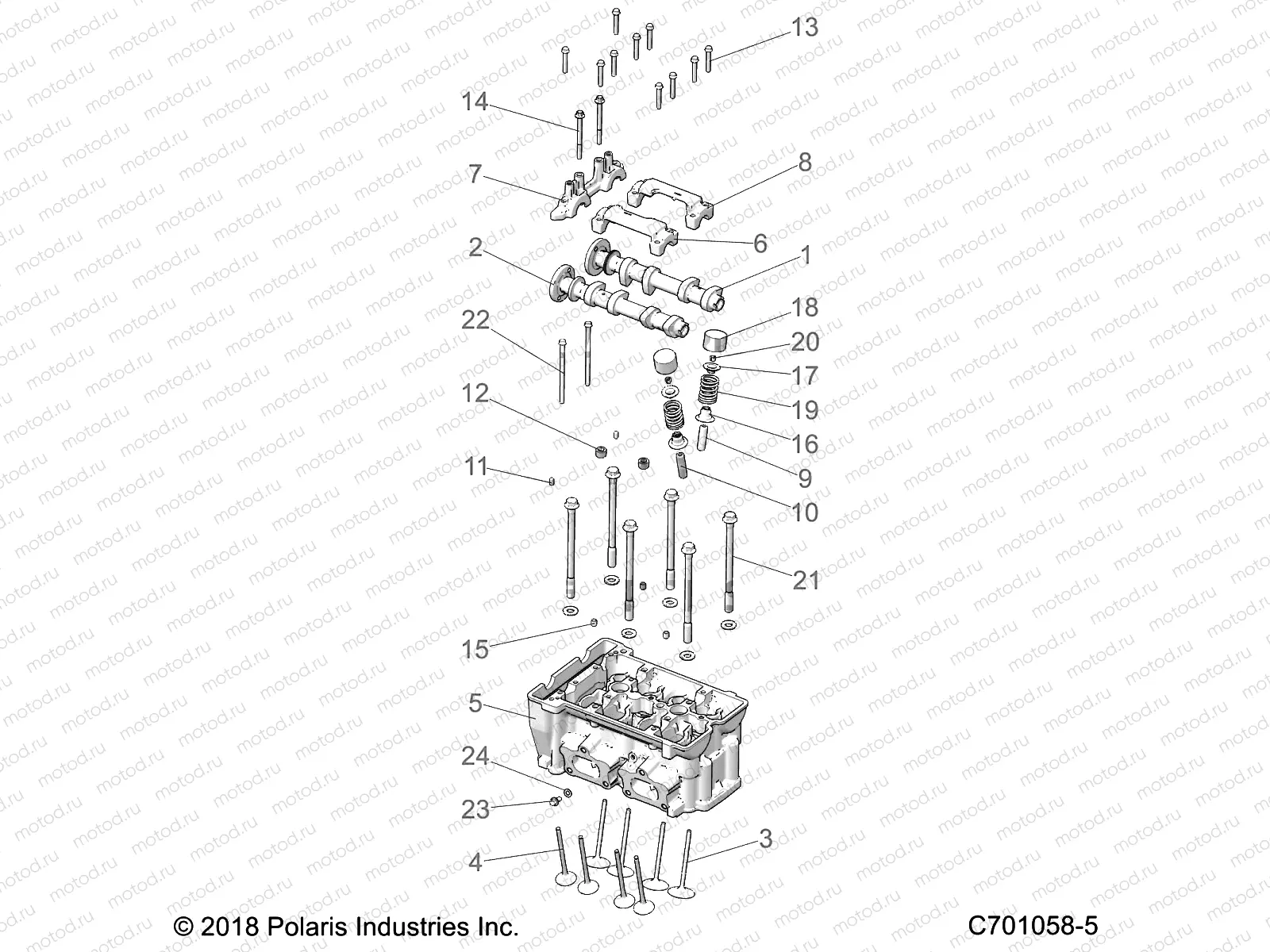 ENGINE | ENGINE, CYLINDER HEAD AND VALVES - G23GXP99A/99B (C701058-5)