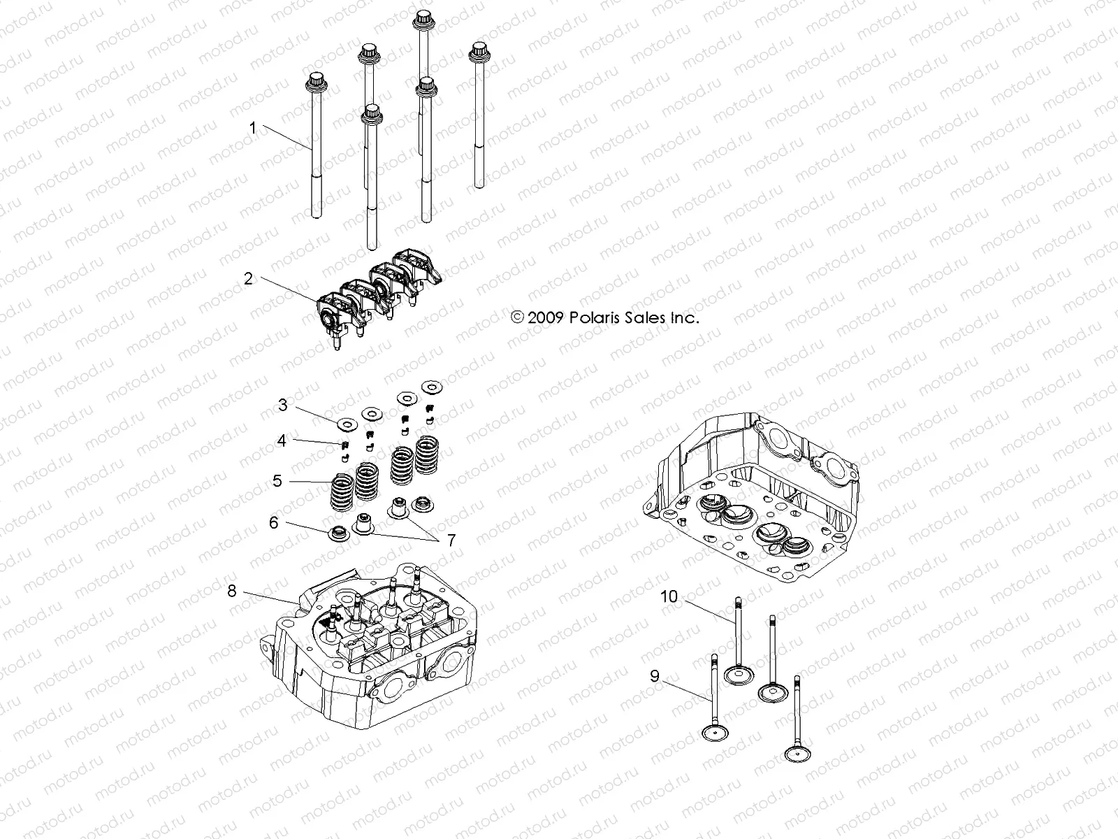 ENGINE | ENGINE, CYLINDER HEAD and VALVES - R10VH76FX (49RGRVALVE10RZRS)