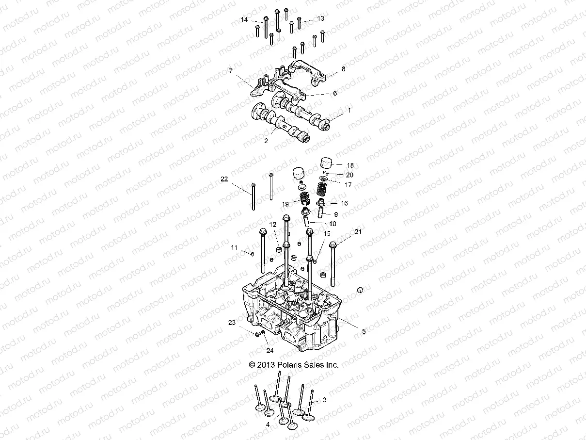 ENGINE | ENGINE, CYLINDER HEAD AND VALVES - Z19VFE92AC/BC/AD/BD/AM/BM/LAG/BG (49RGRVALVE14RZR1000)