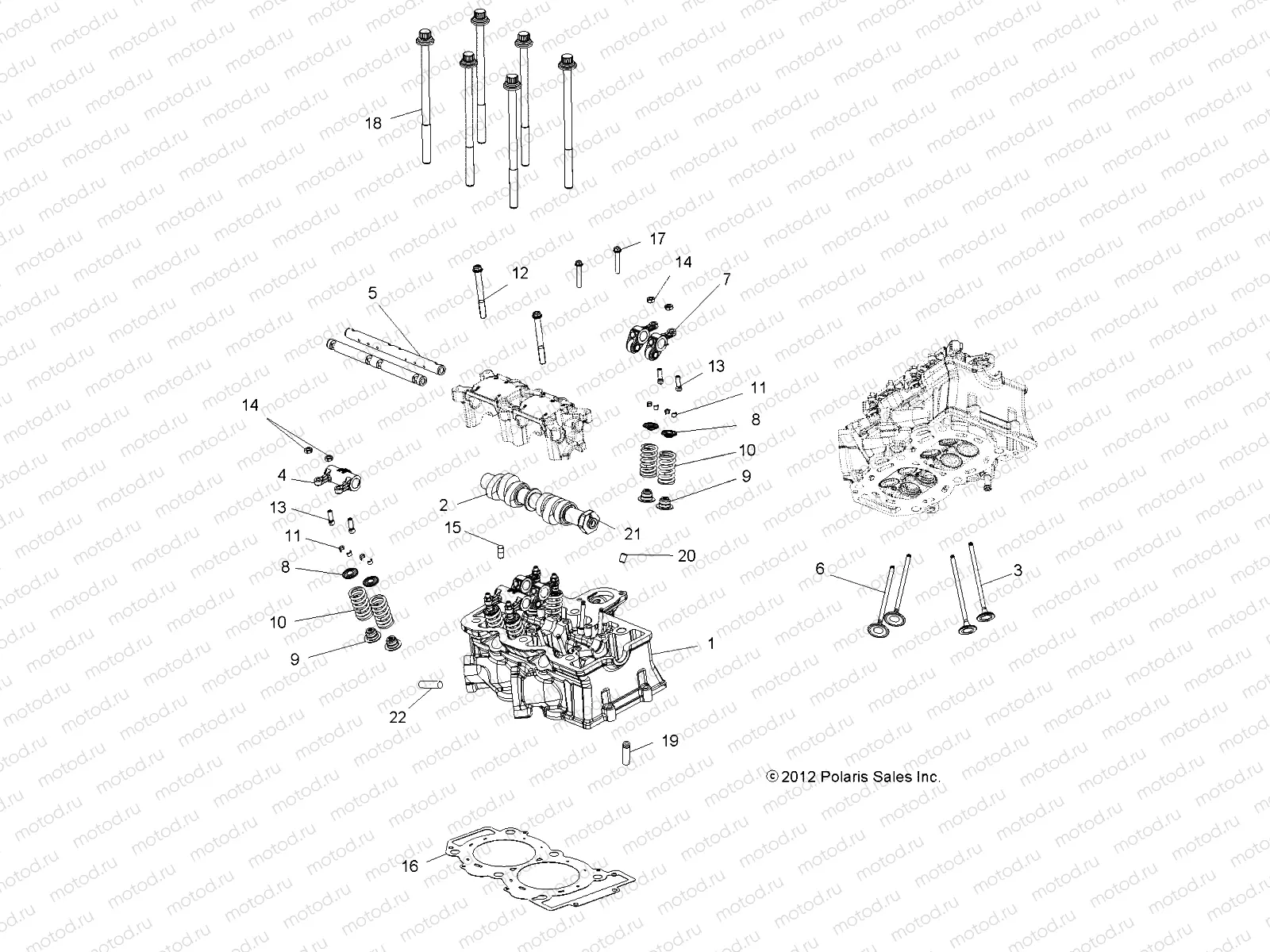 ENGINE | ENGINE, CYLINDER HEAD, CAM and VALVES - A14DN8EAH/EAQ/EAR (49ATVCYLINDER13SPXP850)