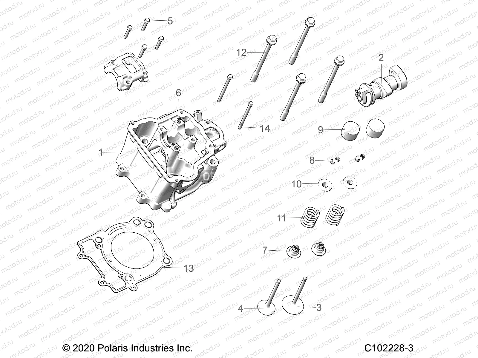 ENGINE | ENGINE, CYLINDER HEAD, CAM and VALVES - A21SEG50A1/A5/CA1/CA5 (C102228-3)