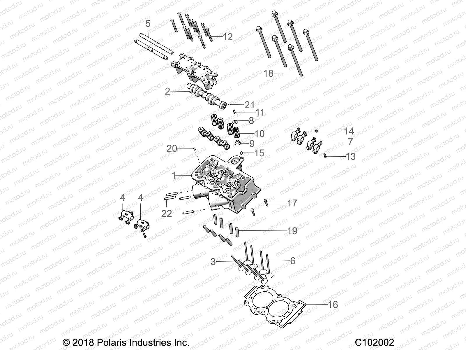 ENGINE | ENGINE, CYLINDER HEAD, CAM and VALVES - A21SXA85A1/A7/CA1/CA7 (C102002)