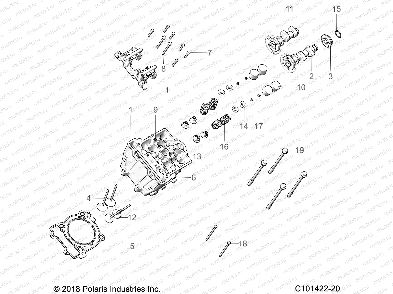 ENGINE | ENGINE, CYLINDER HEAD, CAMS and VALVES - A19SDA57R1/SDE57R1