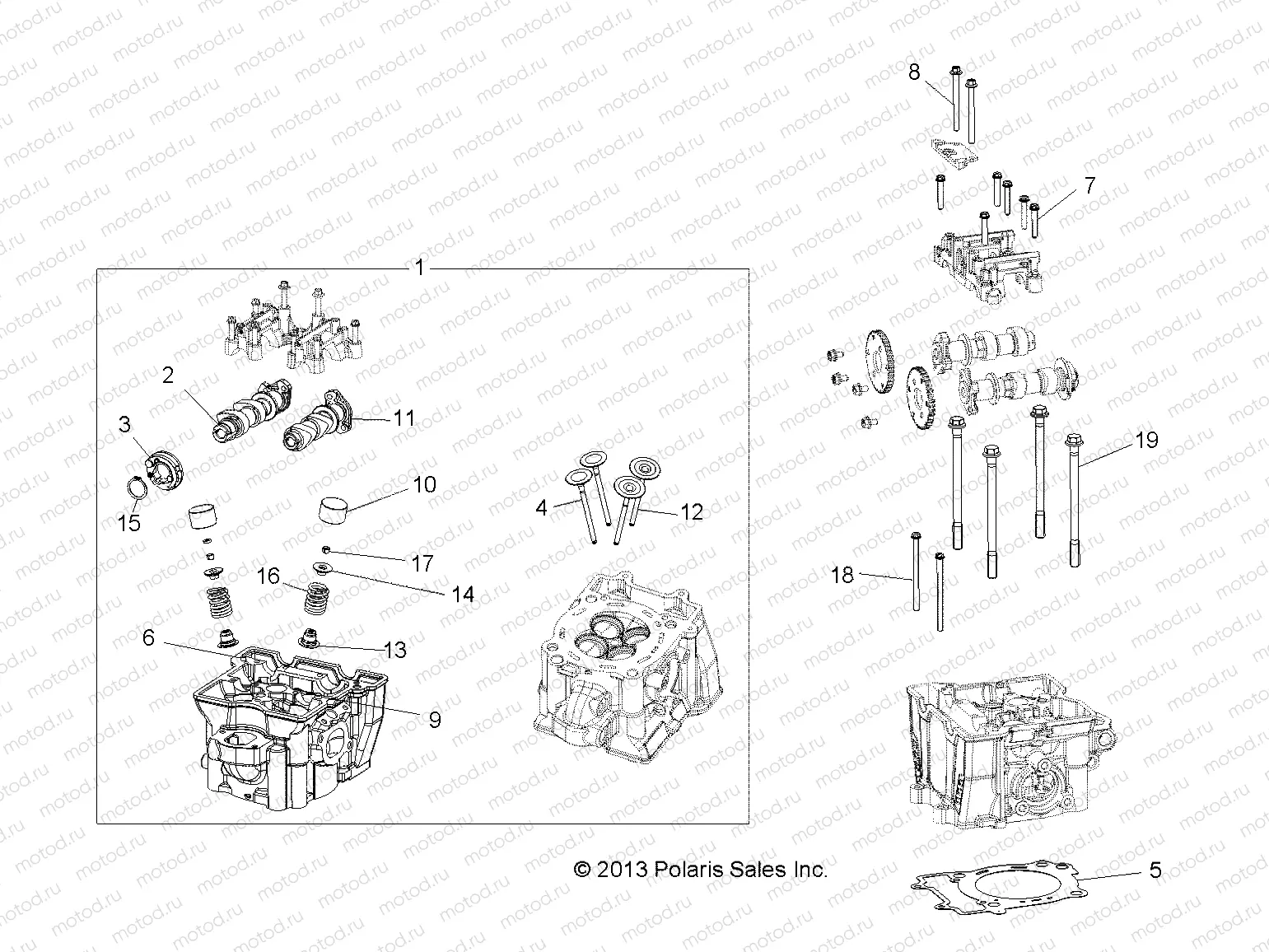 ENGINE | ENGINE, CYLINDER HEAD, CAMS and VALVES - R20M4A57B1/B9/EBH (49RGRCYLINDERHD14570)