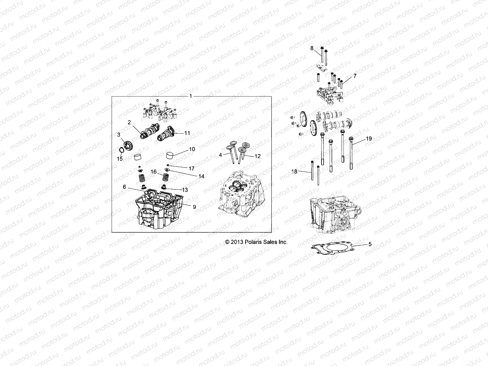 ENGINE | ENGINE, CYLINDER HEAD, CAMS and VALVES - Z15VHA57FJ (49RGRCYLINDERHD14RZR570)